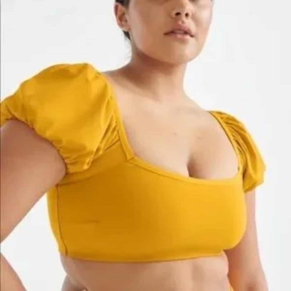 Knix Turmeric Swim Top L NWOT